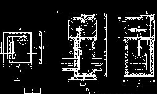 污水闸门井cad大样图