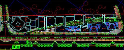 城市道路景观设计cad平面施工图